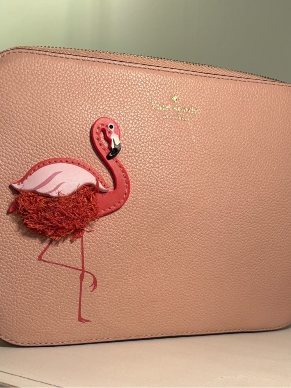 kate spade By the Pool Pink Flamingo Crossbody Purse